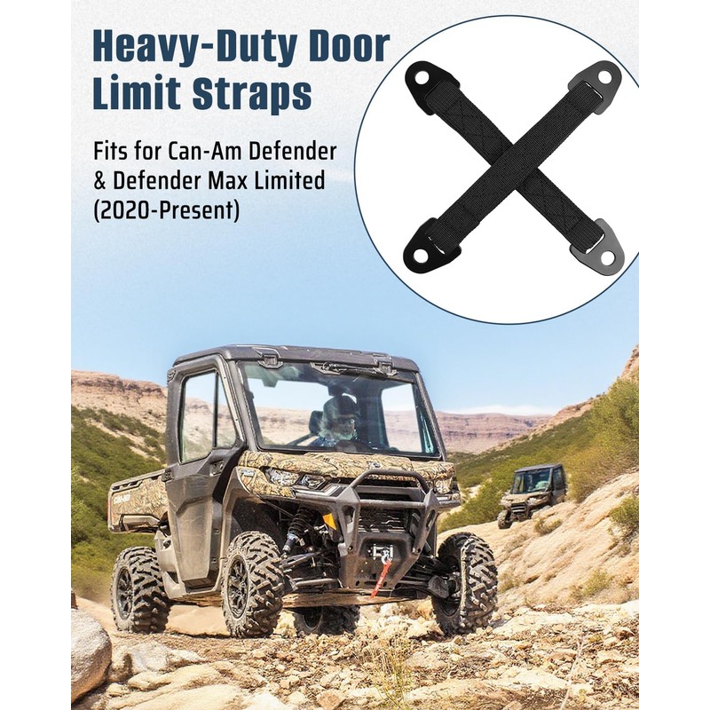 Heavy-Duty Door Limit Straps Fit for Can-Am Defender & Defender