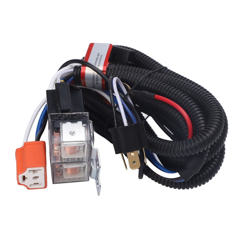 H4 Headlight Relay Harness Plug and Play H6054 7x6 LED