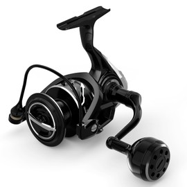 Ashconfish AKSW Spinning Reel, Full Aluminum Body with Carbon Fiber Rotor, Precision CNC Brass Drive Gear,26.5LBS Max Drag,5.2:1 High Speed Gear Ratio, 8+1BB, Fishing Reel for Bass Trout