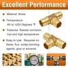 Horiznext 3/4 inch pex tee fitting, brass coupling adapts water