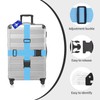 ZOUIQSS Pack of 2 Adjustable Suitcase Strap, Suitcase Strap, Durable