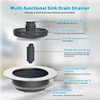Hibbent 3 in 1 Kitchen Sink Drain Strainer, Stainless Steel