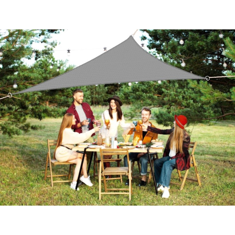 Hitopin 1 x Triangle Parasol Canopy, Triangular Sun Shade, Waterproof