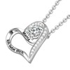 Lovords women's 925 sterling silver necklace, engraved heart necklace, pendant,