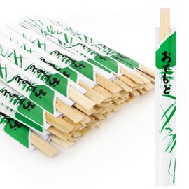 RAINFLOW 48 Pairs Disposable Chopsticks Bamboo - Individually Wrapped Wooden Chopsticks Bulk Set, Smooth Natural Bamboo Chopsticks for Sushi, Ramen, Japanese Chinese Party Dining