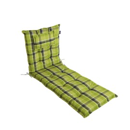 LILENO HOME Sun Lounger Cushion in Chequered Green [Set of 1 - Wheeled Lounger] - Garden Lounger Cushion Perfect for Beach Lounger - Cushion for Garden Lounger (188 x 60 x 8 cm) MAR