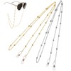 2 Pcs Glasses Chains, Spectacles Cord Beaded Eyeglass Chain Glasses