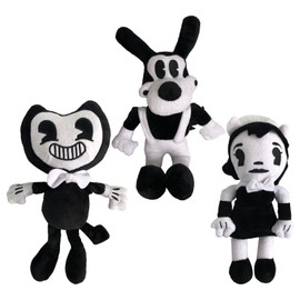 YZONU 3PCS Anime Plush Toys Bendy Doll Cute Game Horror Plush Soft Stuffed Animals Plush Toys for Kids and Game Fans