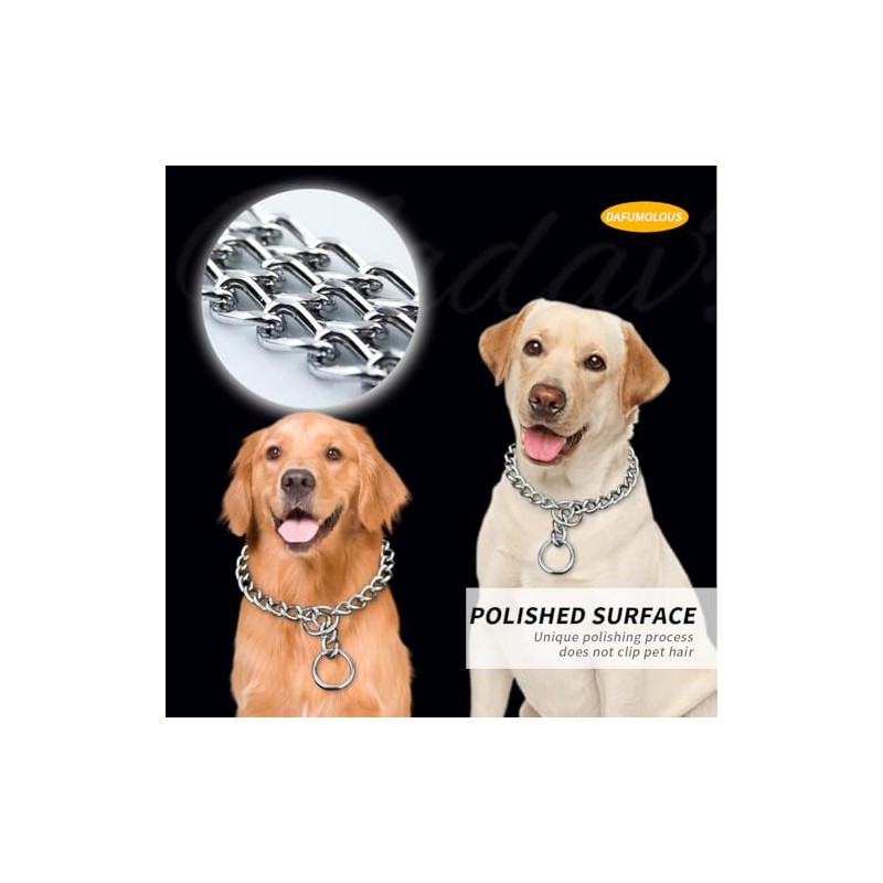 DAFUMOLOUS Dog Collars Adjustable Collar for Medium Large Dogs, 24in,4.0mm