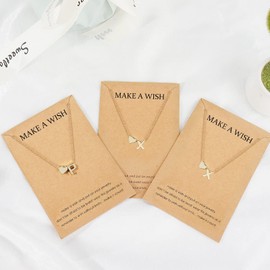 Initial Necklaces for Women Dainty Gold Heart Letter Pendant Necklace Initial Necklace for Girls Wish Lucky Jewelry Gifts A-Z Teen Girl Gifts Trendy Stuff Christmas Gifts for Teen Girls(L)
