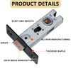Bwintech 3 Pcs 65mm Steel Black Tubular Latch, Premium Mortice