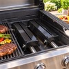 Adjustable Enamel Grill Heat Plate Shields, Universal BBQ Gas Grill
