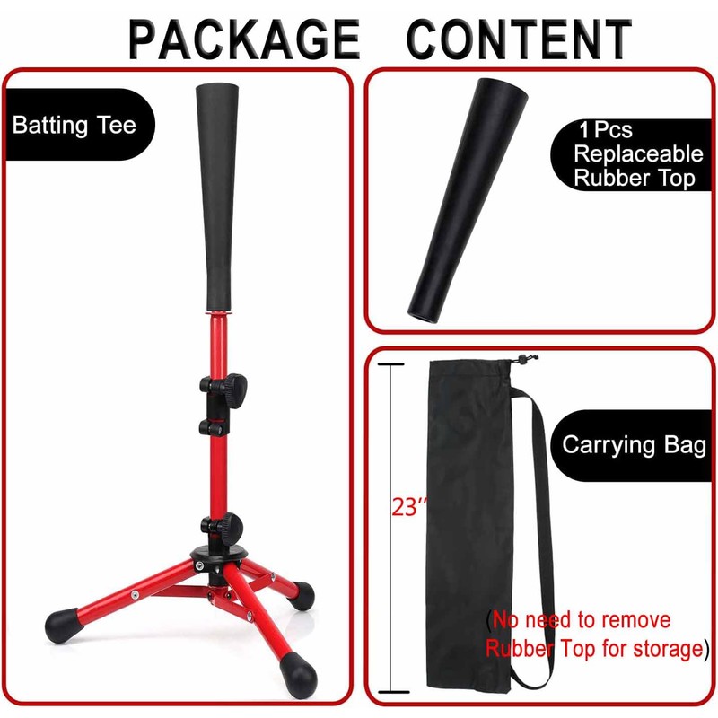 Portable Baseball & Softball Batting Tee for Kids and Youth