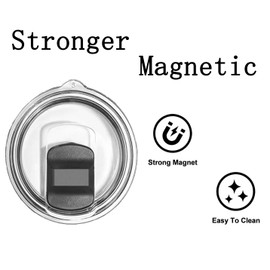 2 Pcs Magnetic Slider Replacement Block, Slider Lid Magnet for Yeti Lids 10 oz, 14oz, 16 oz, 20 oz, 26 oz, 30 oz (Black+Black)