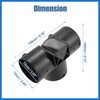 VekAuto 75mm Car Heater Warm 3 Way Elbow Pipe T