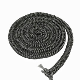ILLIDAN Fiberglass Rope Diameter 6mm/8mm/10mm/12mm Length 2M/4M/10M Fiberglass High Temperature Stove Gasket Seal for Boiler Furnace Oven Casting Fireplace Seal Rope Door Seal Gasket Replacement Black