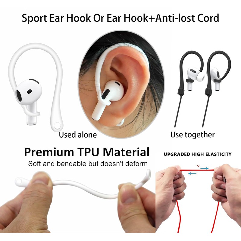 (5 Pack Straps + 4 Pack EarHook+1 Pack Lanyard) Ultra