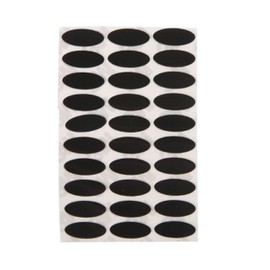 Universal Mouse Sole, Smooth Mouse Motion, Fits Almost All Mouses, Oval Shape, 0.02 x 0.04 inches (6 x 12 mm), 0.02 inch (0.65 mm) Thick, 30 Pieces (Black)