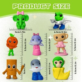 Italian Brainrot Toys 8-Pack Action Figure Set - Collectible Poseable Character Models Featuring Absurdist Italian Design! Ideal Gift for Adult Collectors & Teens! (Multicolor-9,8 PCS)