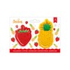 Decora 0255194 Plastic Pineapple and Strawberry Cookie Cutter Set of