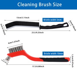 Crevice Cleaning Brush Hard Bristle & Metal Cleaning Brush Set for Cleaning Kitchen Bathroom Surfaces Window Grooves Tiles Faucets Gap Brush Cleaning Tools (4)
