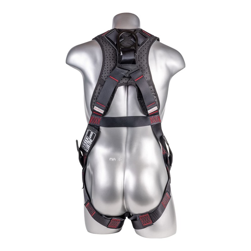 ATERET Fall Protection 5pt Safety Harness, 1D-Ring, Quick-Connect Buckle, Grommet
