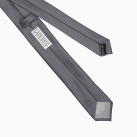 Ladeheid Classic Men's Tie, Matt, Perfect for Office & Festivities, Various Colours - Ideal for Business Meetings, Weddings, Size 150 cm x 6 cm TMM-6, graphite