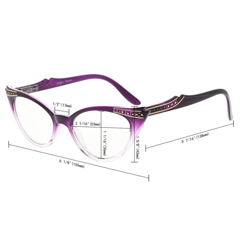 Eyekepper Pack of 6 Women's Cat Eye Glasses, Includes Sunglasses