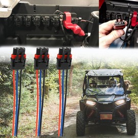 Pulse Bus Bar Power Plug Pigtail Connector for Polaris Ranger XP 1000 / RZR/Pro RS1 General 2018 2019 2020 2021 Pulse Plug Bus Bar Harness Pigtail 3Pcs