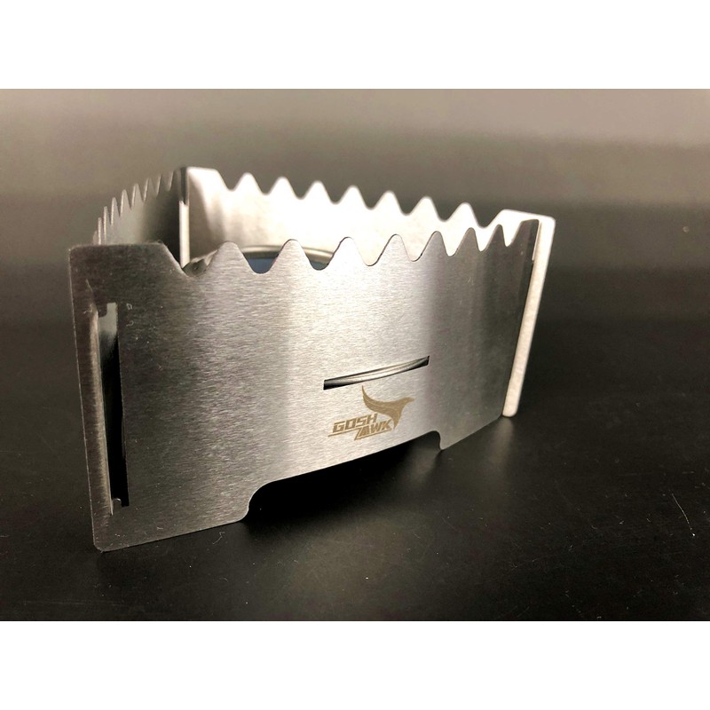 Goshawk Stainless Steel Alcohol Stove Triangle Windshield Bracket Hiking Camping