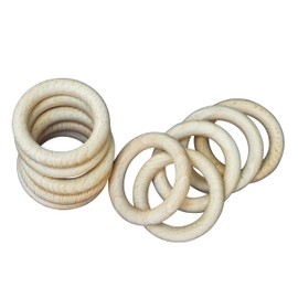 JOWE Wooden Rings Made of Beech Diameter 56 mm Pack of 10 Made in Austria