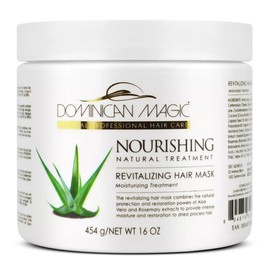 DOMINICAN MAGIC Nourishing Revitalizing Hair Mask with Aloe Vera, Hair Treatment, Deep Repair & Revitalize for Dry, Damaged Hair, All Hair Types, 16oz