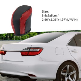 A ABSOPRO Car Gear Shift Knob Cover for Toyota Camry 2017-2019 Black Red