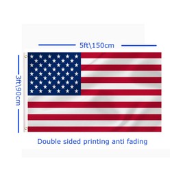 LARGE American Flag, 3x5Ft U.S.A Flags Banner For Indoor Outdoor Decoration of Canada Yards.Parade Or Express Mood