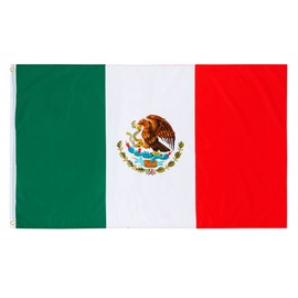 PHENO FLAGS Mexico Flag - Mexican Flag 90 x 150 cm with Brass Eyelets - Weatherproof National Flag for Flagpole - 100% Polyester