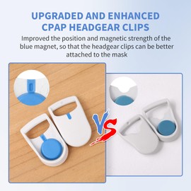 Hecatelly Upgraded Magnetic Headgear Clips for Airfit Airtouch F20/N20/F30/F30i/F40 Masks - Stronger Magnets, Quick-Release, Easy Snap-On - 2 Pairs Headgear Clips Set