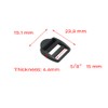 10pcs Ladder Lock Slider Plastic Buckles Backpack Straps Webbing Black