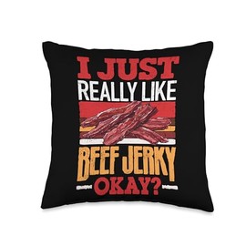 Beef Jerky Carnivore Diet I Just Really like Beef Jerky Okay Throw Pillow