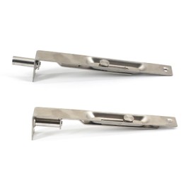 4" Stainless Steel Concealed Door Lock Flush Slide Bolt with Screws Silver (Pack of 4)