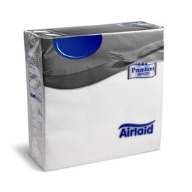 DeinPack 50 x Airlaid Napkins 40 x 40 cm White - High-Quality Disposable Napkins Fabric-Like - Tear-Resistant, Absorbent and Dimensionally Stable - Ideal for Weddings, Parties and Events