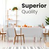 5 Pack Premium White Plastic Tablecloth - 108 x 54