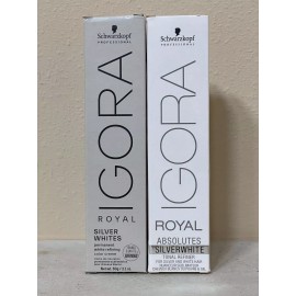 Schwarzkopf Igora Royal Silver Whites Permanent White Refining Hair Color 2.1 oz - Tint Brush