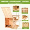Extra Large Wooden Squirrel House Feeder Outdoor Heavy Duty Nesting