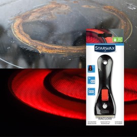 STARWAX - Scraper especially for glass ceramic and induction hobs - Cleans, dissolves dirt and dried food residues - Does not scratch - French design