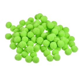 MECCANIXITY Pom Felt Balls Felting Fabric 1.5cm 15mm Green for Home Craft Project DIY Pack of 100