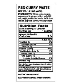 Taste of Asia Kosher Red Curry Paste, 400g