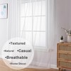 Aiyufeng Kirei Elegant Extra Long Linen Look Sheer Curtains 96