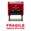 Fragile Handle with Care Self Inking Rubber Stamp (Red Ink)