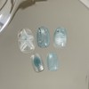 [Handmade Nail Tips] Blue Star Nail Tips - Short Oval