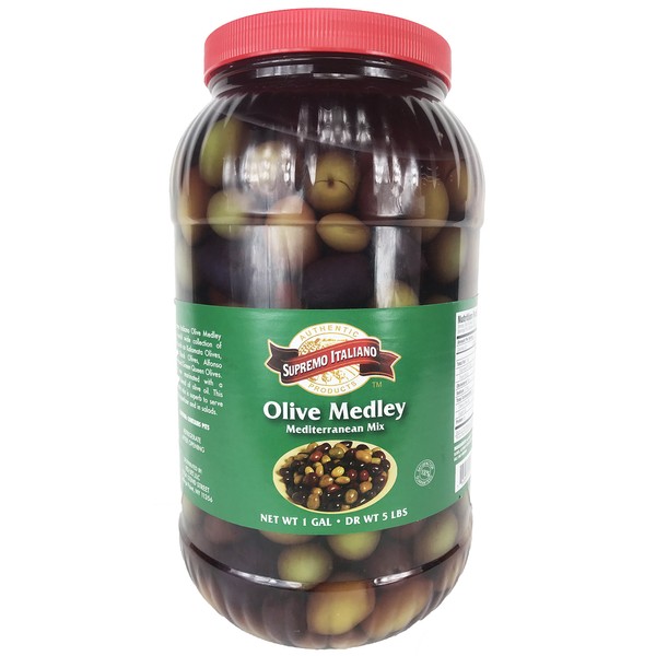 Supremo Italiano Olive Medley Mediterranean Mix 1Gallon/5lbs dry wt.
